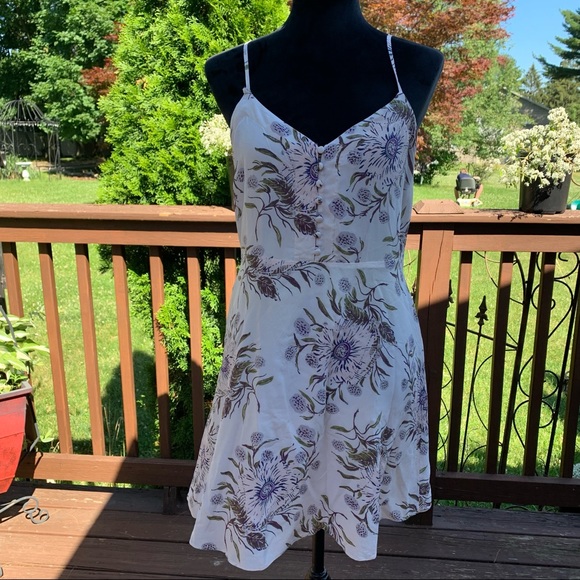Madewell Ivory Floral Silk Slipdress - Picture 2 of 6
